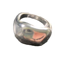 Modernist Ring Silver tone Sz