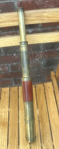 Antique brass telescope marked - brass,
