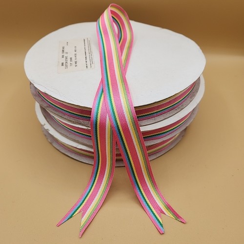 1yd pink striped grosgrain - 1yd,