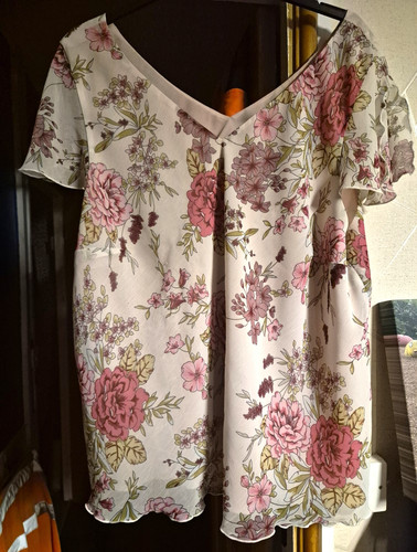 Ann harvey pink floral chiffon - ann,