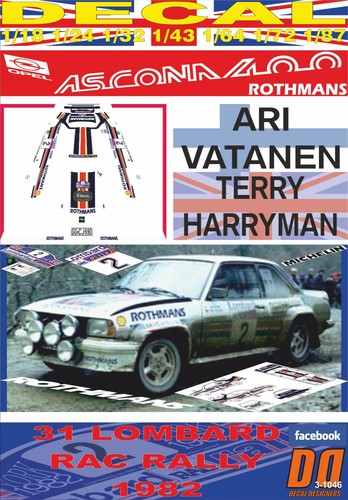 Decal opel ascona 400 - decal, a