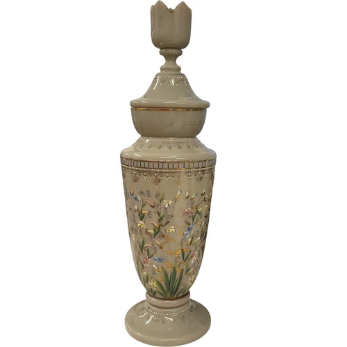 Moser opaline glass - opaline, lid