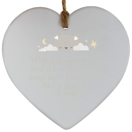Butterfly kiss ceramic heart - butterfly,