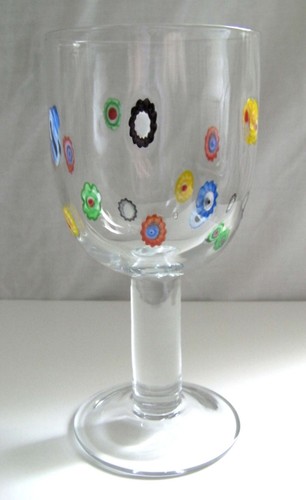 Murano millefiori wine - glass, /