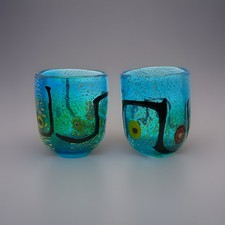 Murano Pair Of Turquoise