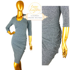 Abito Drappeggiato Cluster Di Wolford S Piccolo Bianco Nero Arricciato Di Lato