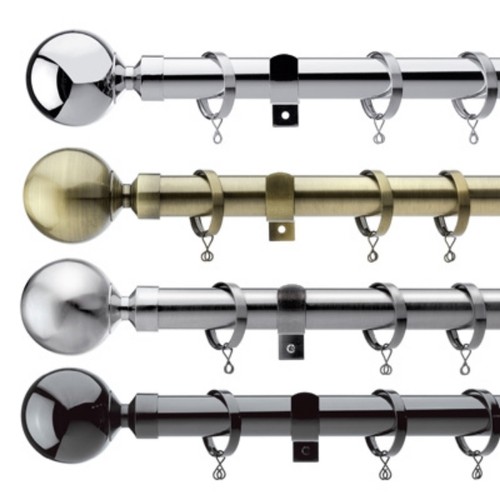 Metal curtain poles pole track - curtain,