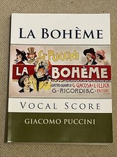 La Boheme - Puccini Vocal Score Book Giacomo Puccini English & Italian Text