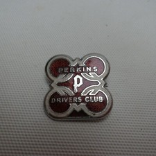 Perkins Drivers Club Vintage Metal and Enamel Pin Badge Button Free UK P+P