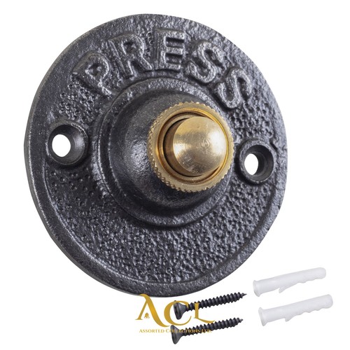 Round door bell cast iron - round,