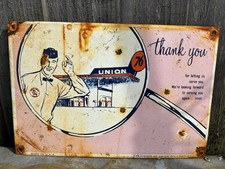 Vintage Enamel Union Sign