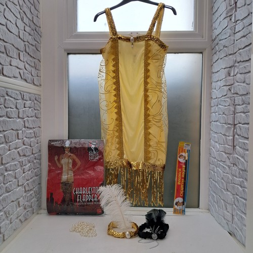 Smiffys gold flapper dress - gold,