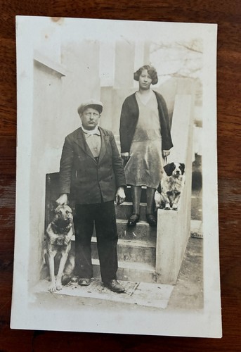 1933 rppc french couple - 1933, ith