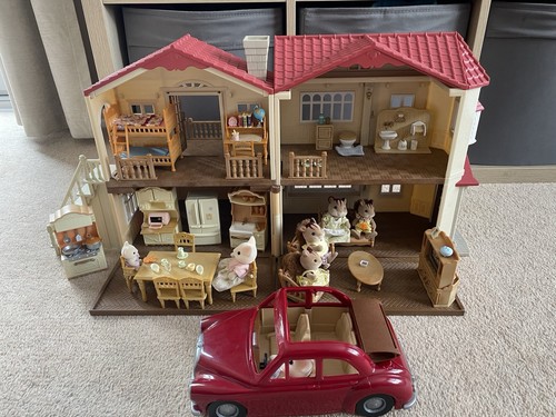 Red roof sylvanian - red, house