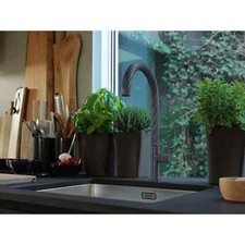Franke Maris Matt Black Lever Kitchen Sink Mixer Tap - MARISFSWIVELMB