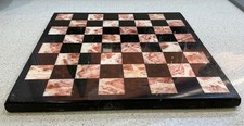 Black and marbled Marble Design Chess Board 10” x 10”