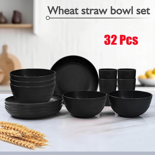 Black dinnerware bowl - black, plates
