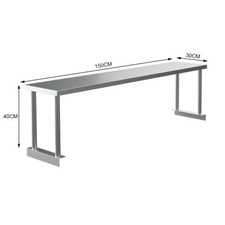 Stainless Steel Catering Table Top Storage Shelf Kitchen Work Bench Over Rack