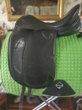 Second Hand Prestige Optimax Dressage Saddle Colour:Black Fit:33 Size:17"