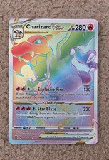 Pokémon TCG Brilliant Stars Charizard VSTAR Rainbow  Card 174/172