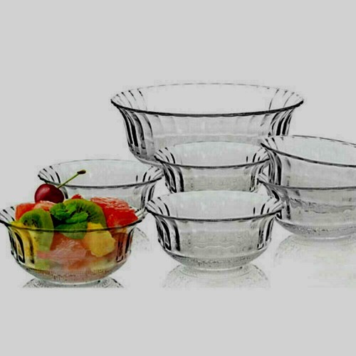 7pc glass bowls - glass, fruit