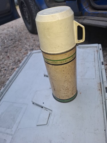 Vintage thermos vacuum flask - vacuum,