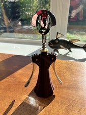 Vintage ALESSI Anna G Corkscrew Wine Bottle Opener Burgundy A.Mendini 1994