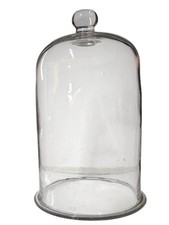 Mid-Century Large Heavy Glass Dome Cloche 41cm Tall