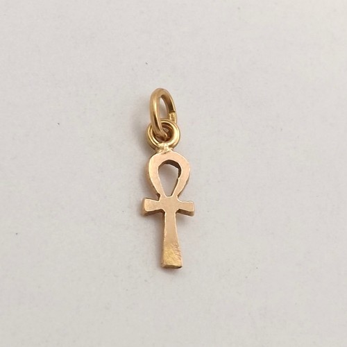 Solid 14k gold ankh cross - 14k,