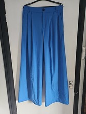 Zara Wide Leg Blue Trousers