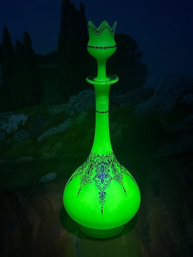 French opaline satin - french, green