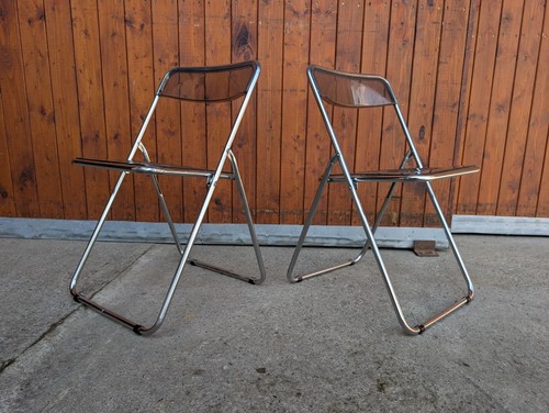 Vintage folding acrylic - acrylic, chair