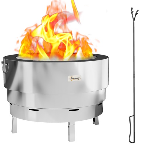 Outsunny round fire - round, with