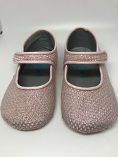 TNY Baby Girl Pink sparkly  hook & loop crib shoes EU 19 (UK 2,5 -3) Spanish 