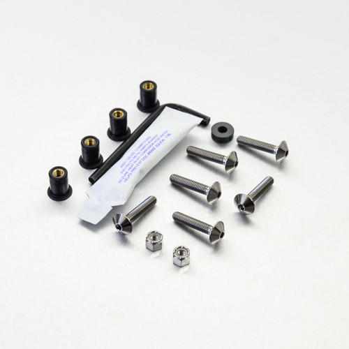 Titanium screen bolt - titanium, kit