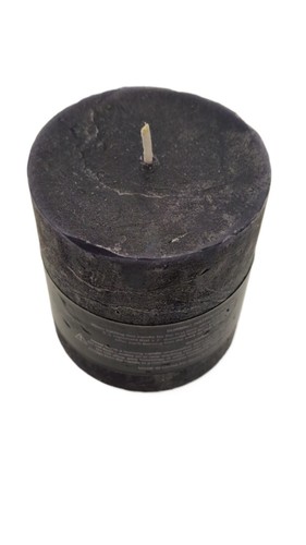 Large black pillar candle - large,