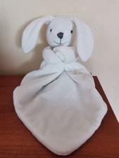 St Bernard Dunnes Stores White Bunny Baby Comforter Blanket Blankie Rabbit