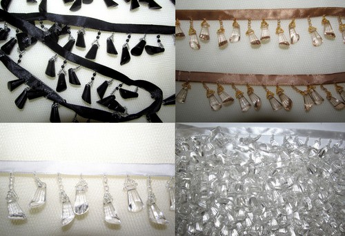 Designer shaped beaded trim - shaped,