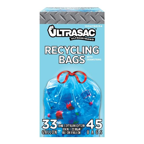 Durable blue recycling trash - blue,