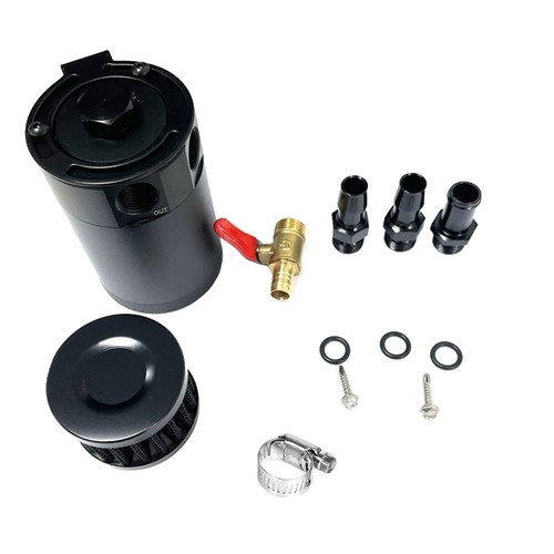 Oil catch breather can baffled - can,