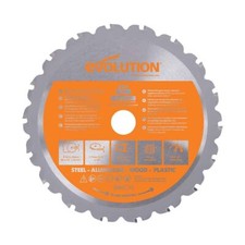 Evolution 165mm 20mm Bore 18T Multi-Material Circular Saw Blade Rage TCT x 1