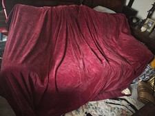 Vintage Burgundy Cotton Velvet