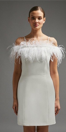 Coast feather trim - feather, bardot