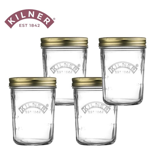 Kilner canning glass jars 4pc - kilner,