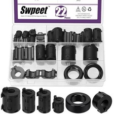 22 Pcs 6Sizes Black Clip-on