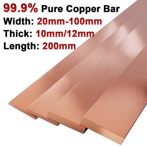 Pure copper flat bar - 99.9%,