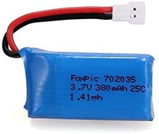 LiPo battery 3.7V 380mAh for Hubsan X4, V252, JXD 385 | RC drone battery