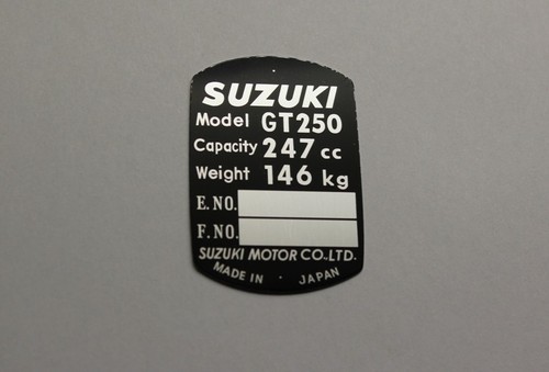 Plate type gt250 suzuki - suzuki, /