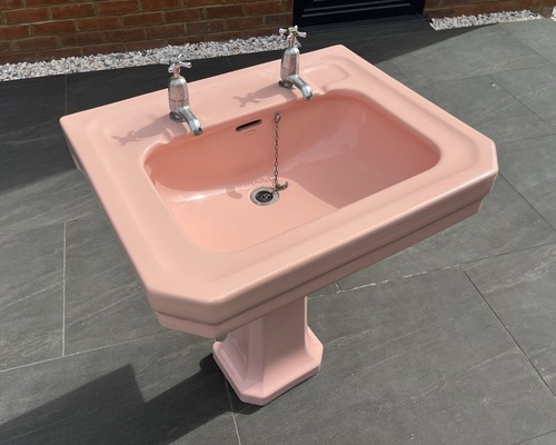 Twyford art deco pink pedestal - art,