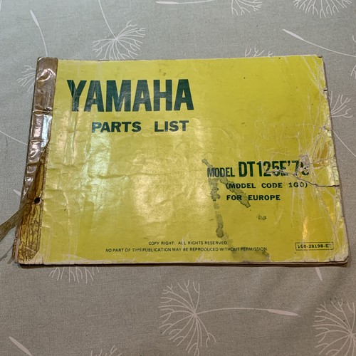 Genuine yamaha dt125e - genuine,
